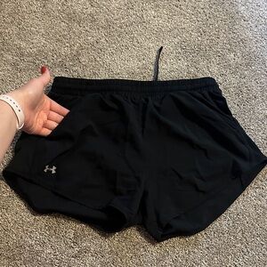 Under Armour Women's Athletic Black Shorts with Pockets!